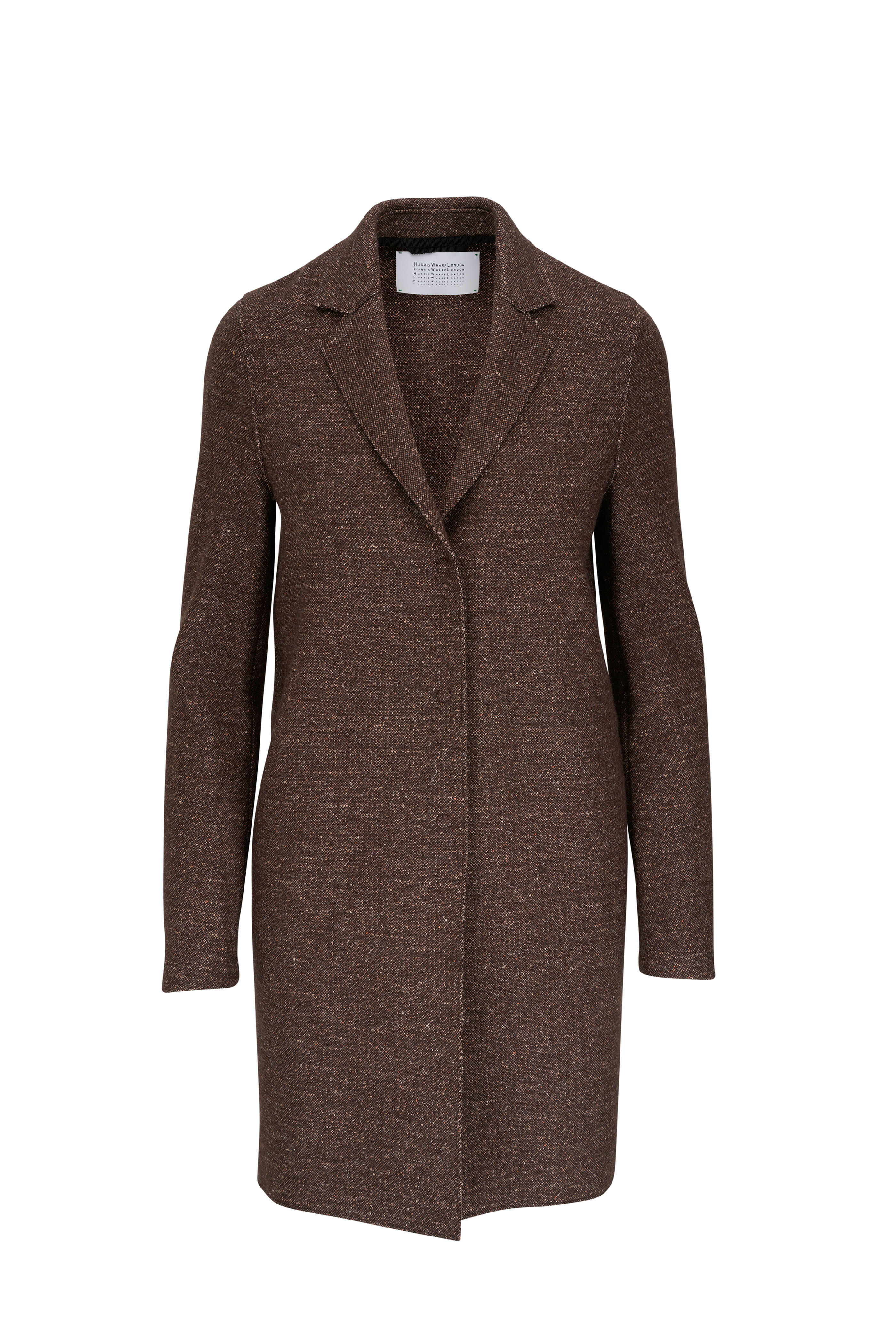 Harris Wharf - Cocoon Brown Cashmere Blend Coat