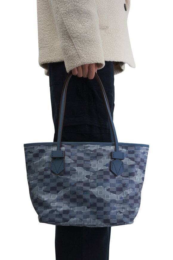 Moreau Paris - Small Saint Tropez Camo Blue Monogram Tote