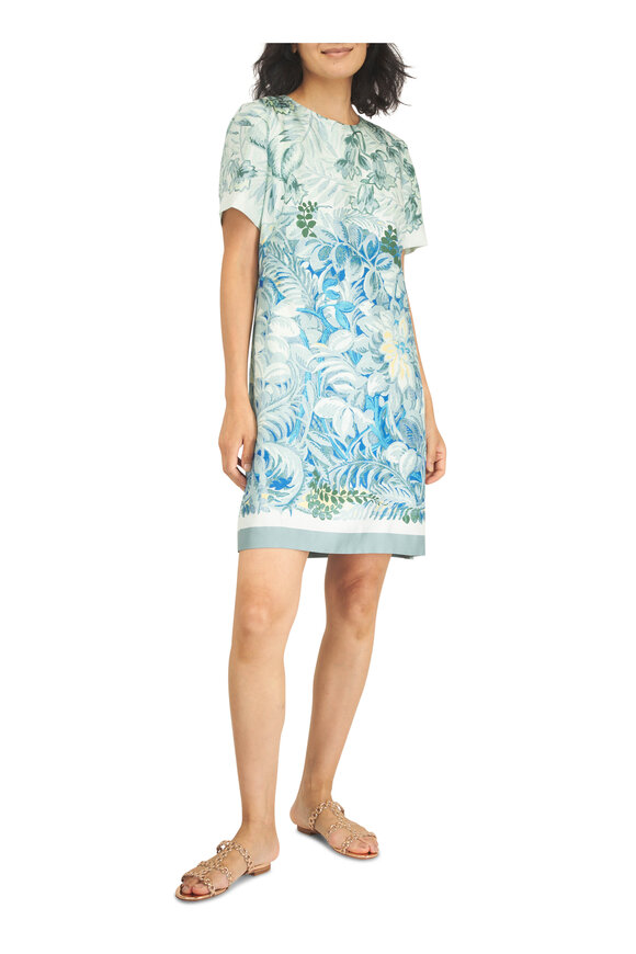 Rani Arabella Corsica Green Silk Dress - view 2