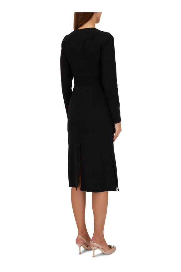 Akris - Black Wool Midi Dress 