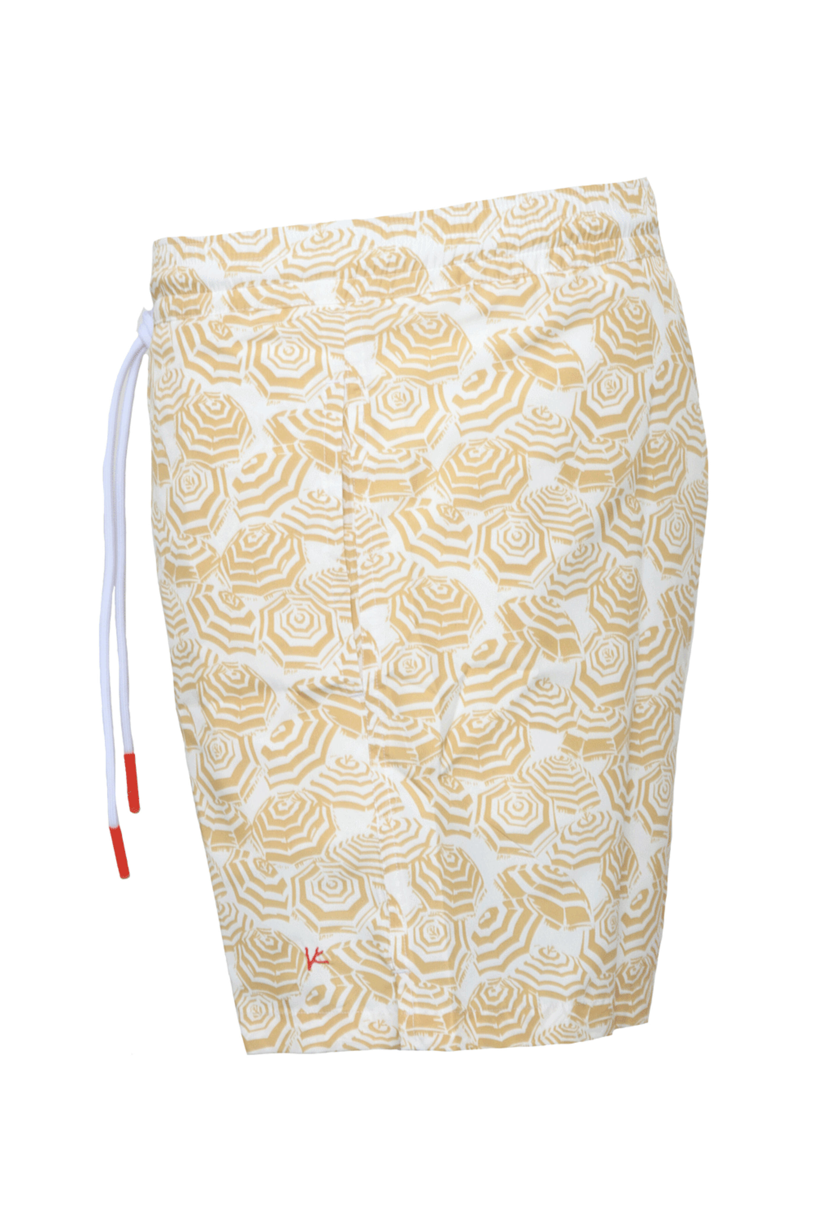 Isaia - Yellow & White Fantasia Swim Trunks