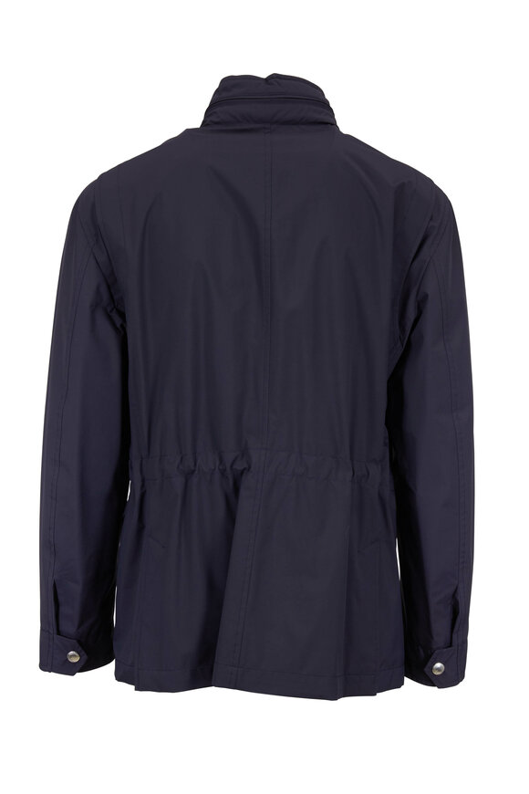 Brunello Cucinelli - Dark Blue Nylon Hooded Jacket
