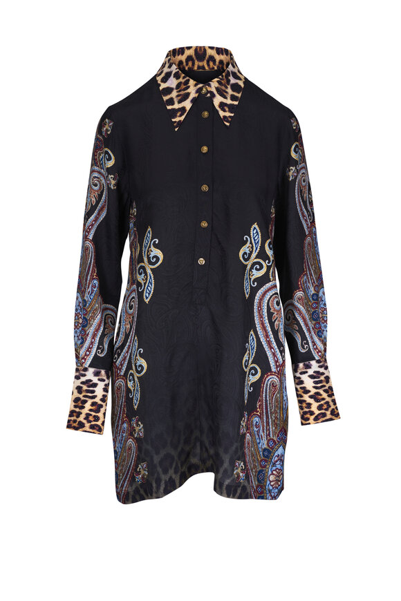 Camilla Istanbul Animalia Black Multi Mini Shirtdress