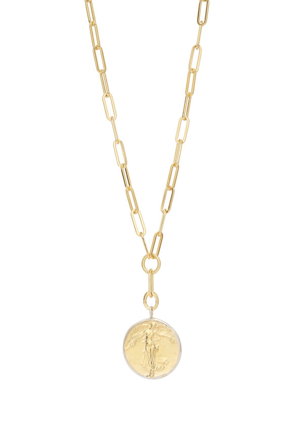 Cristina V. Paperclip Y Chain Pendant Necklace - view 1