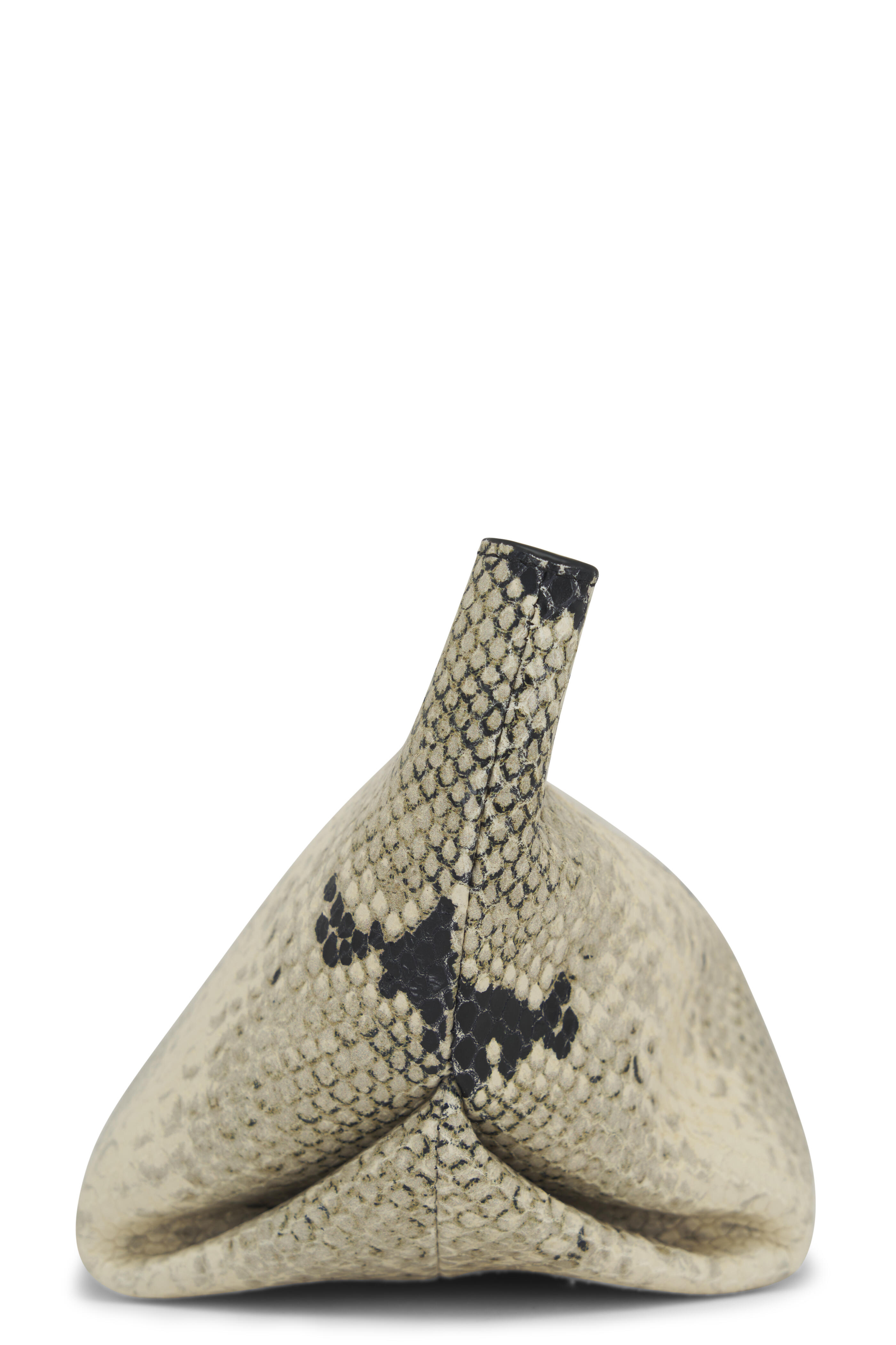 Khaite - Aimee Embossed Leather & Antique Gold Clutch