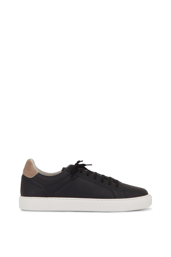 Brunello Cucinelli Black Leather Airsole Sneaker - view 2