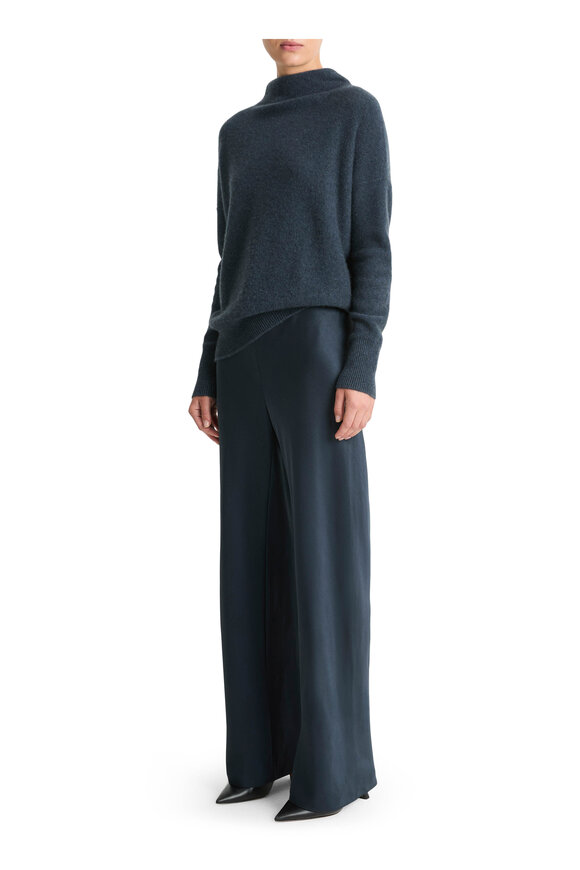 Vince - Fluid Dark Tide Satin Bias Pant