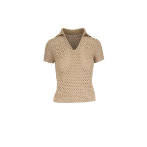 (取寄) ヴィンス レディース マクラメ ヘンリー Vince women Macrame Henley Pale Nut Feather Cuff V-Neck Long Sleeve Sweater in Ecru | MILLY