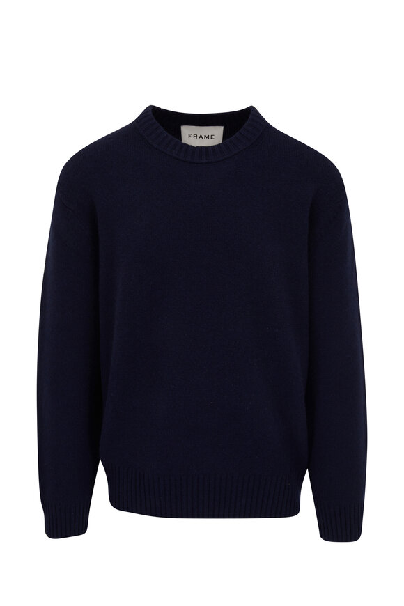 Frame - Navy Cashmere Crewneck Sweater