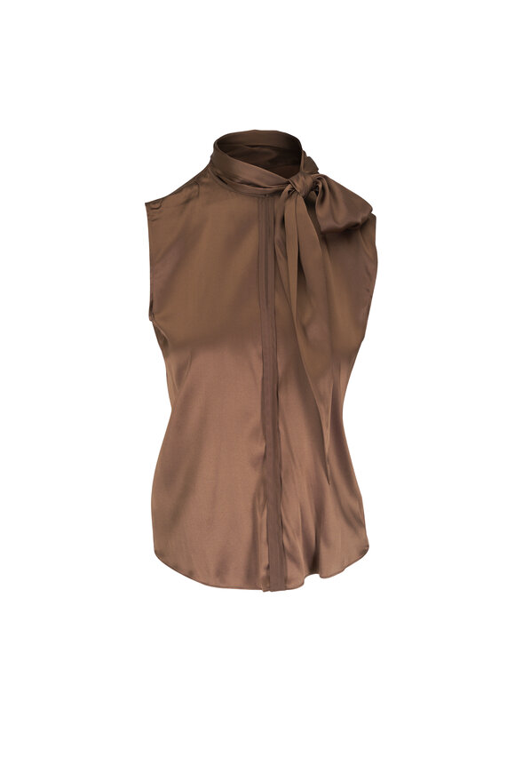 Dorothee Schumacher Sense Of Shine Porcini Satin Blouse - view 1