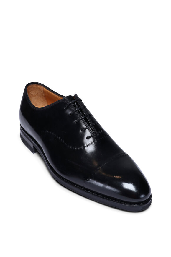Zegna - Black Double Monk Strap Shoe | Mitchell Stores