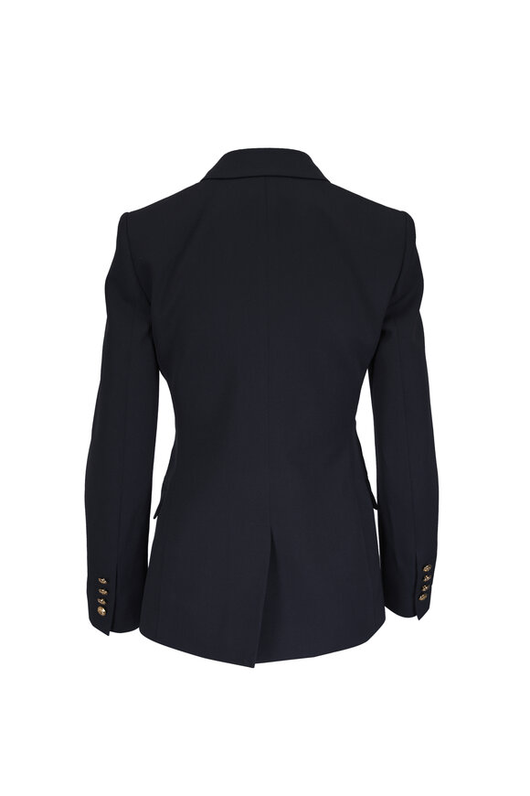 Nili Lotan Bruni Midnight Wool Double-Breasted Blazer - view 2