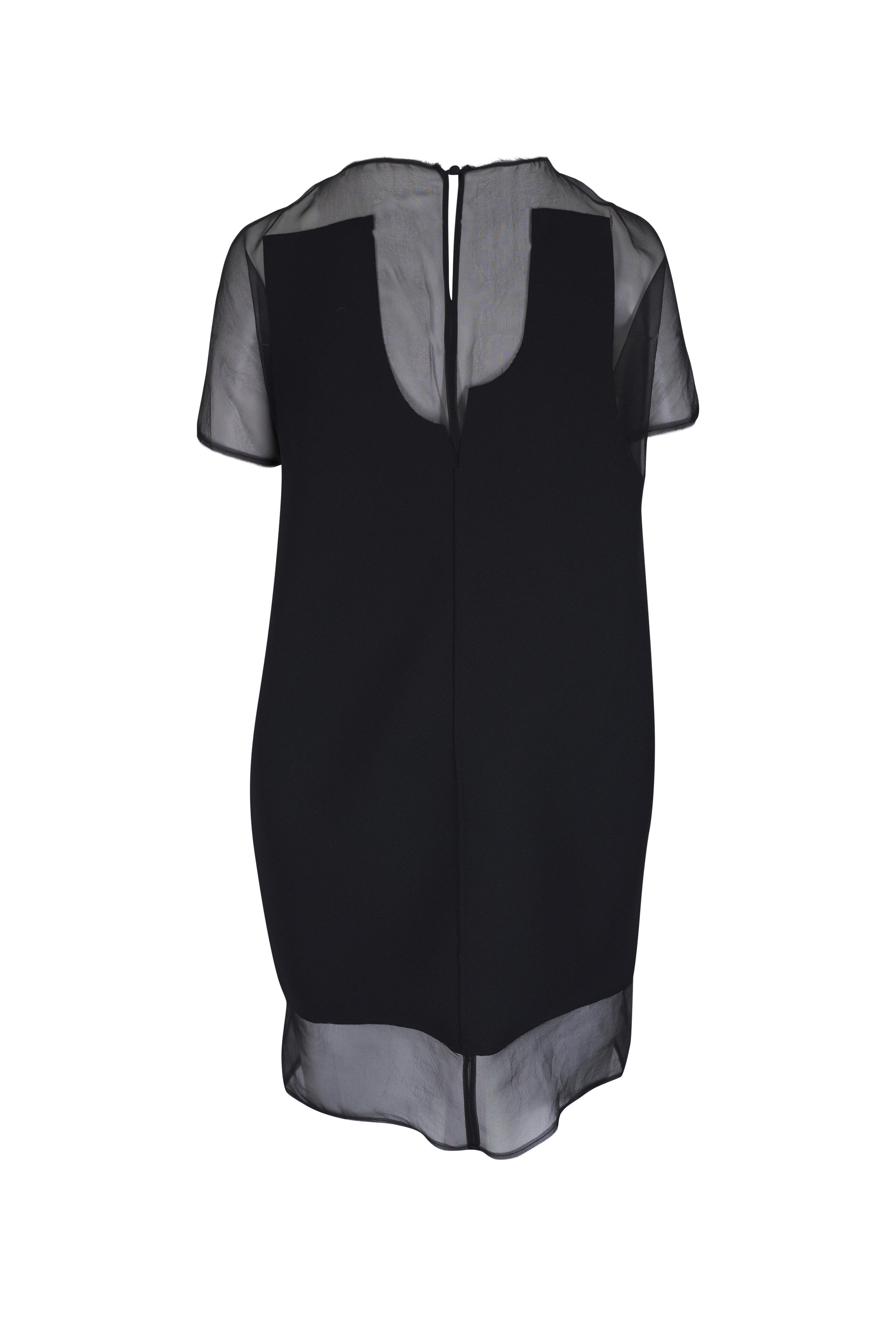 Khaite - Winona Black Double-Faced Crepe Sheer Dress