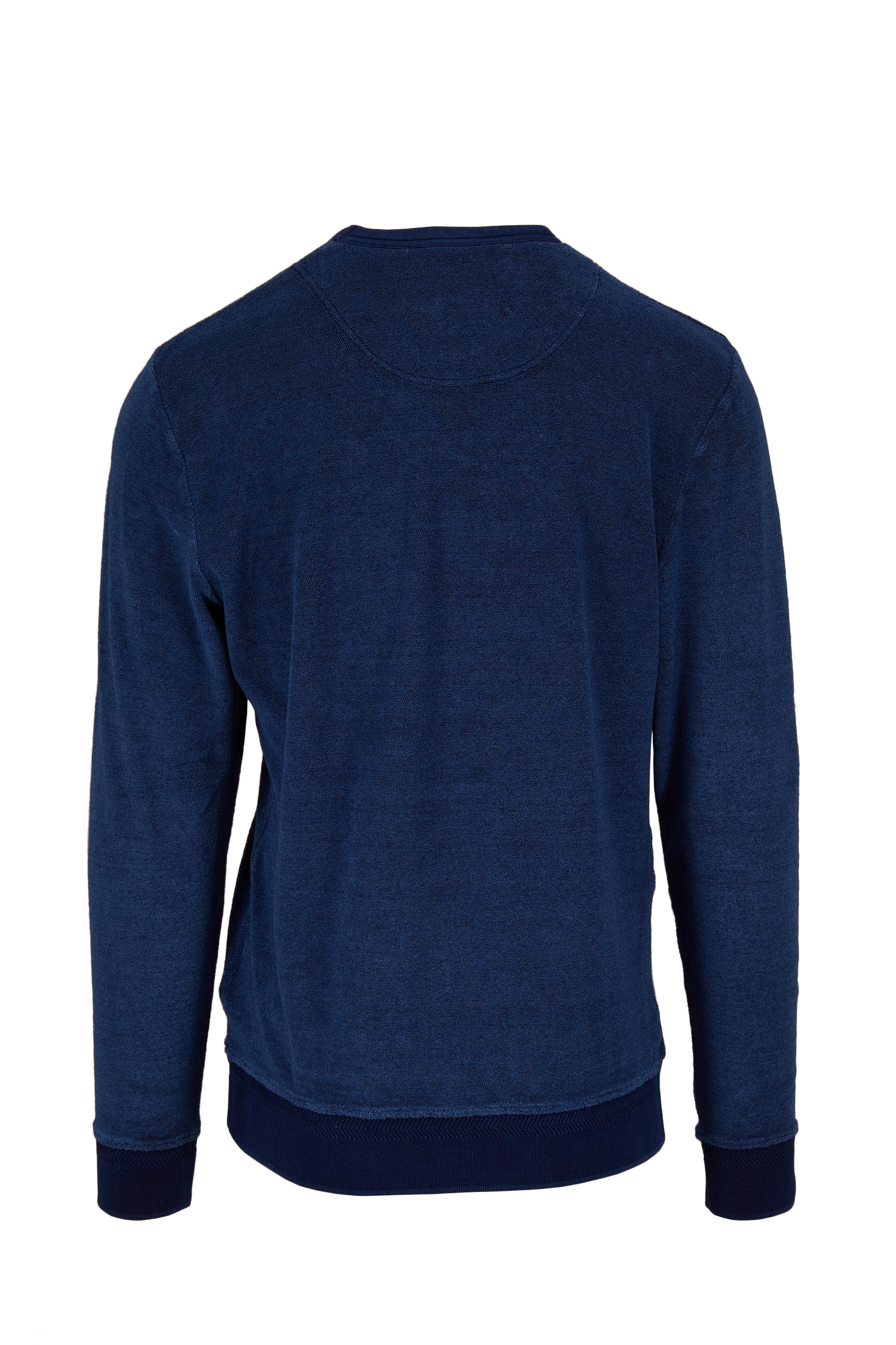 Orlebar Brown - Pierce Indigo Terry Cloth Crewneck Sweatshirt
