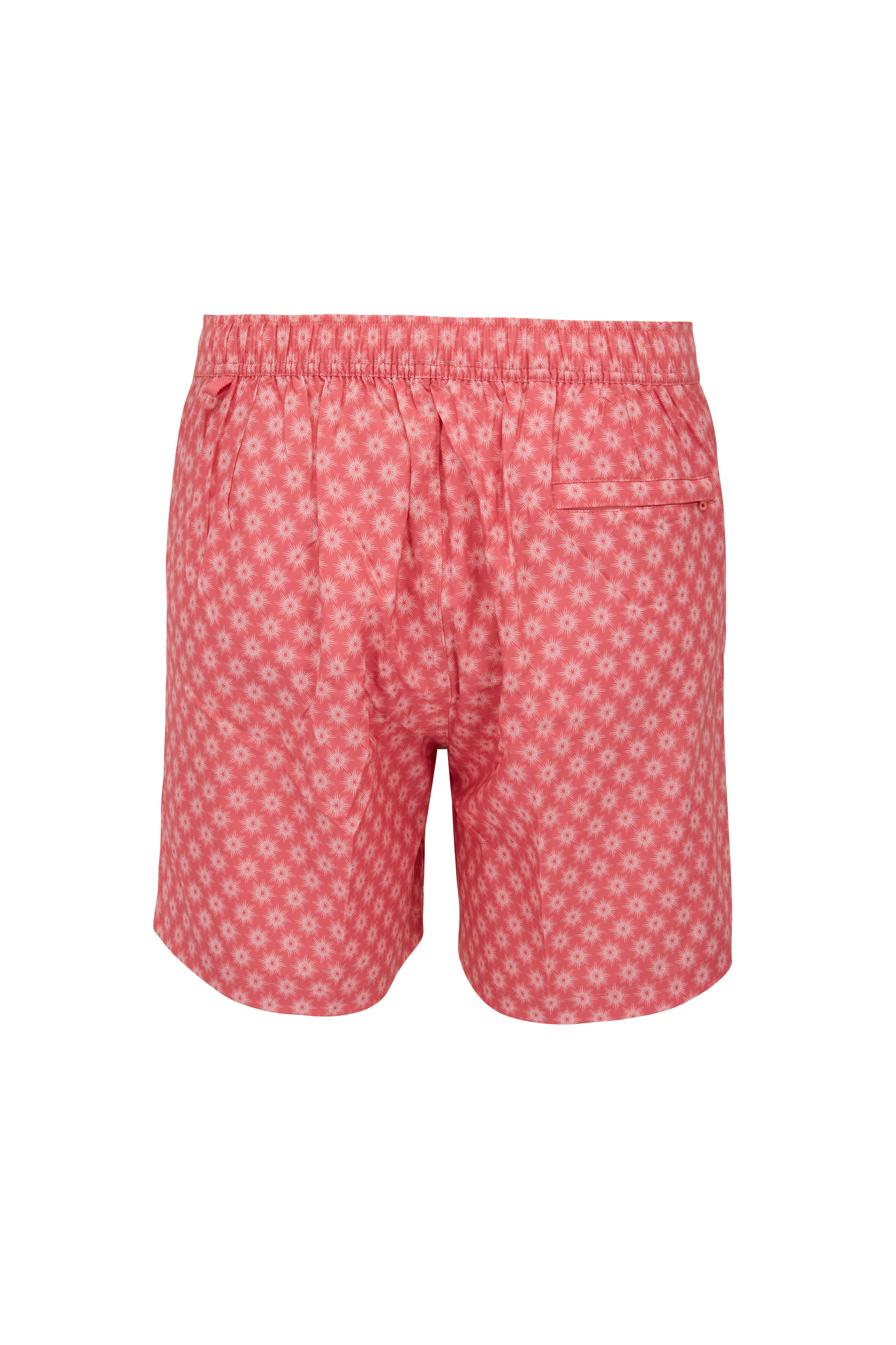 Peter Millar - Fiji Red Pear Sunburst Print Swim Trunks