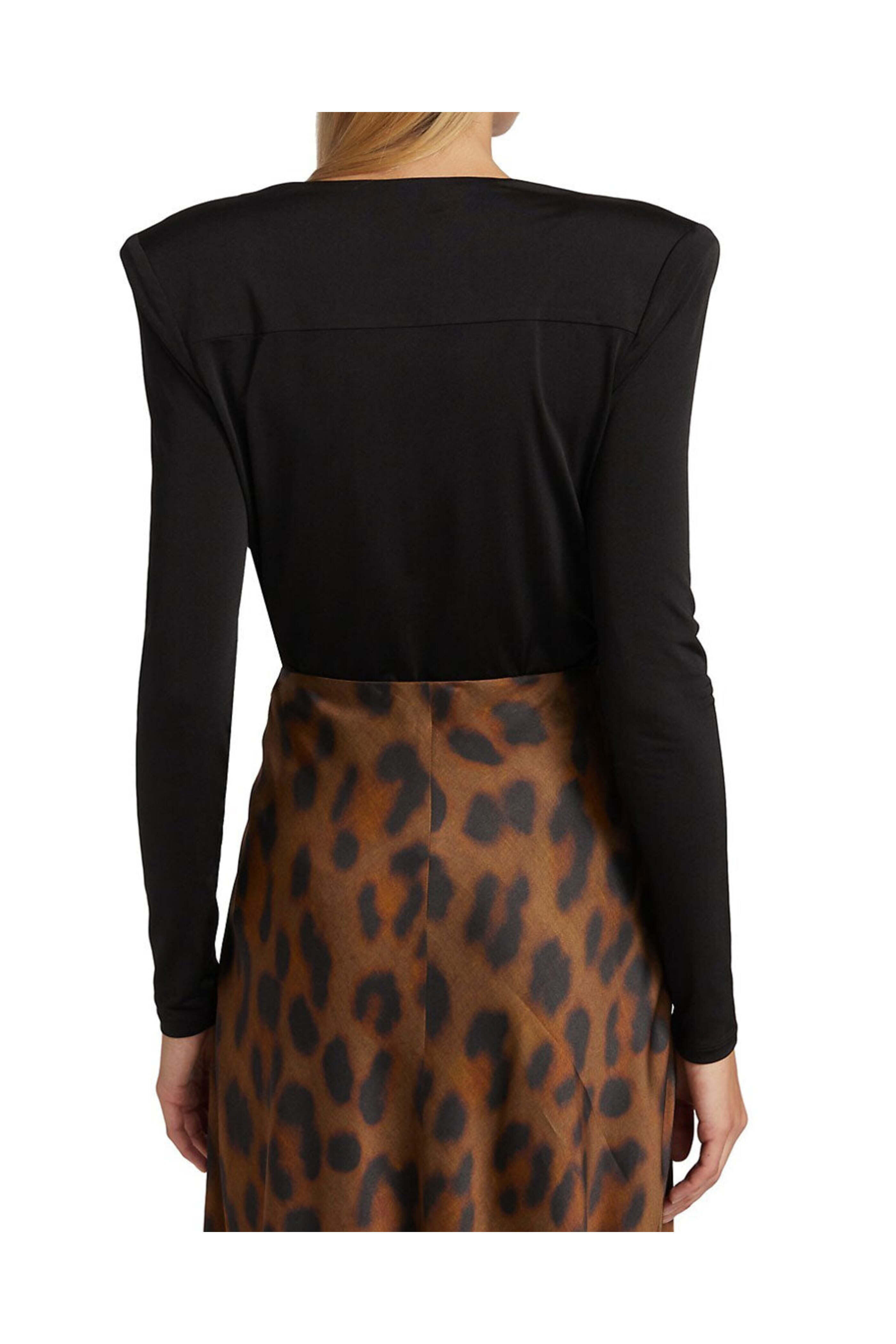 L'Agence - Black Kallie Crossover Bodysuit