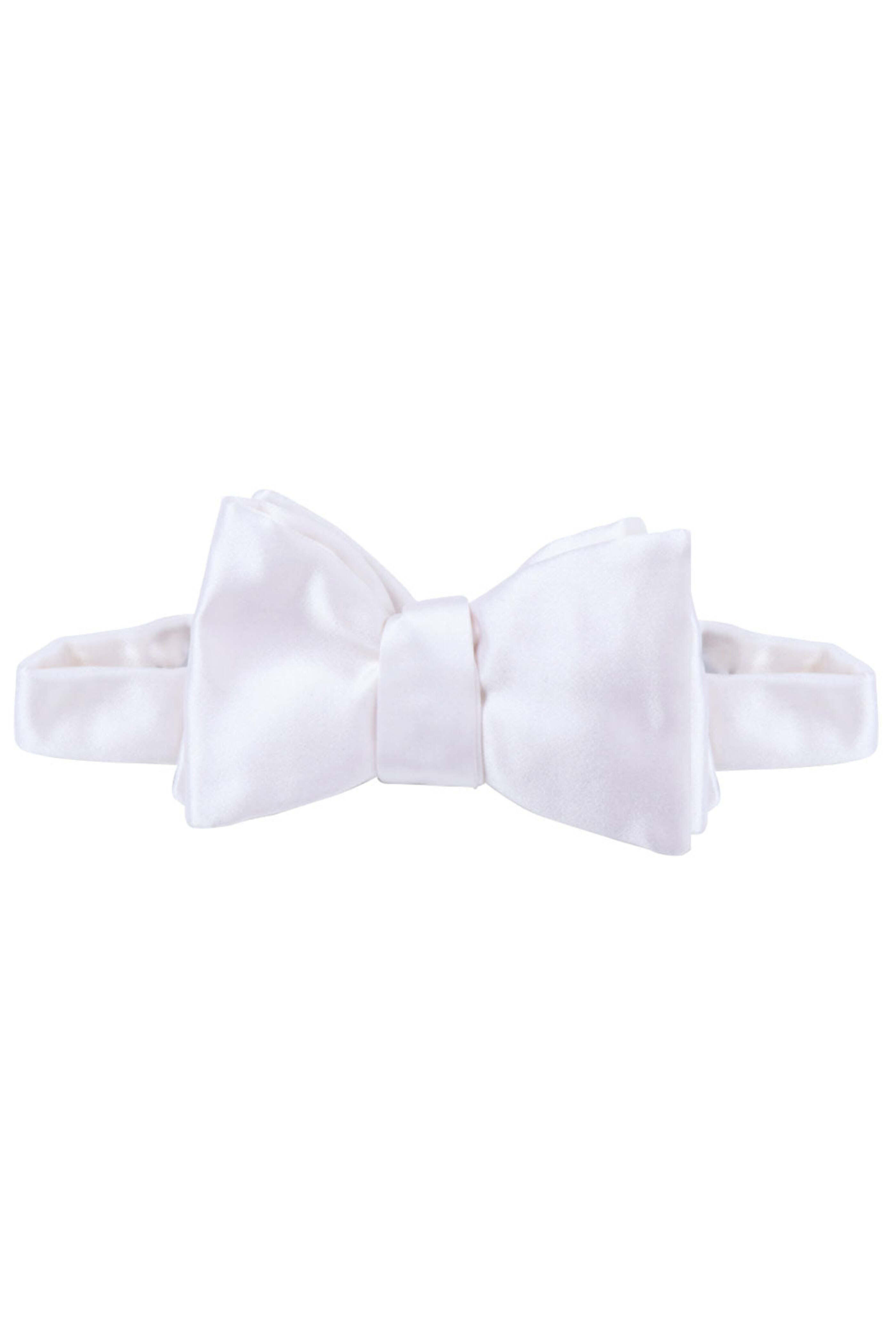 Shawn Christopher - White Classic Satin Bowtie