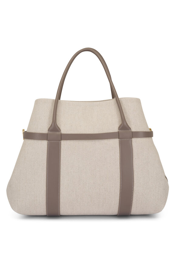 Loro Piana Ghiera Natural, Almond Tree & Sun Gold Tote