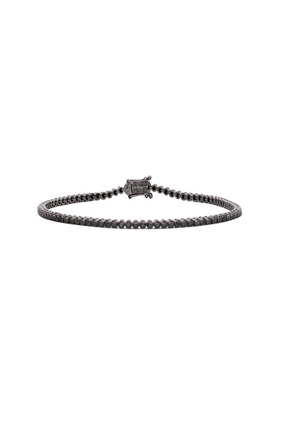 Paul Morelli - White Gold Black Rhodium Diamond Stitch Bracelet