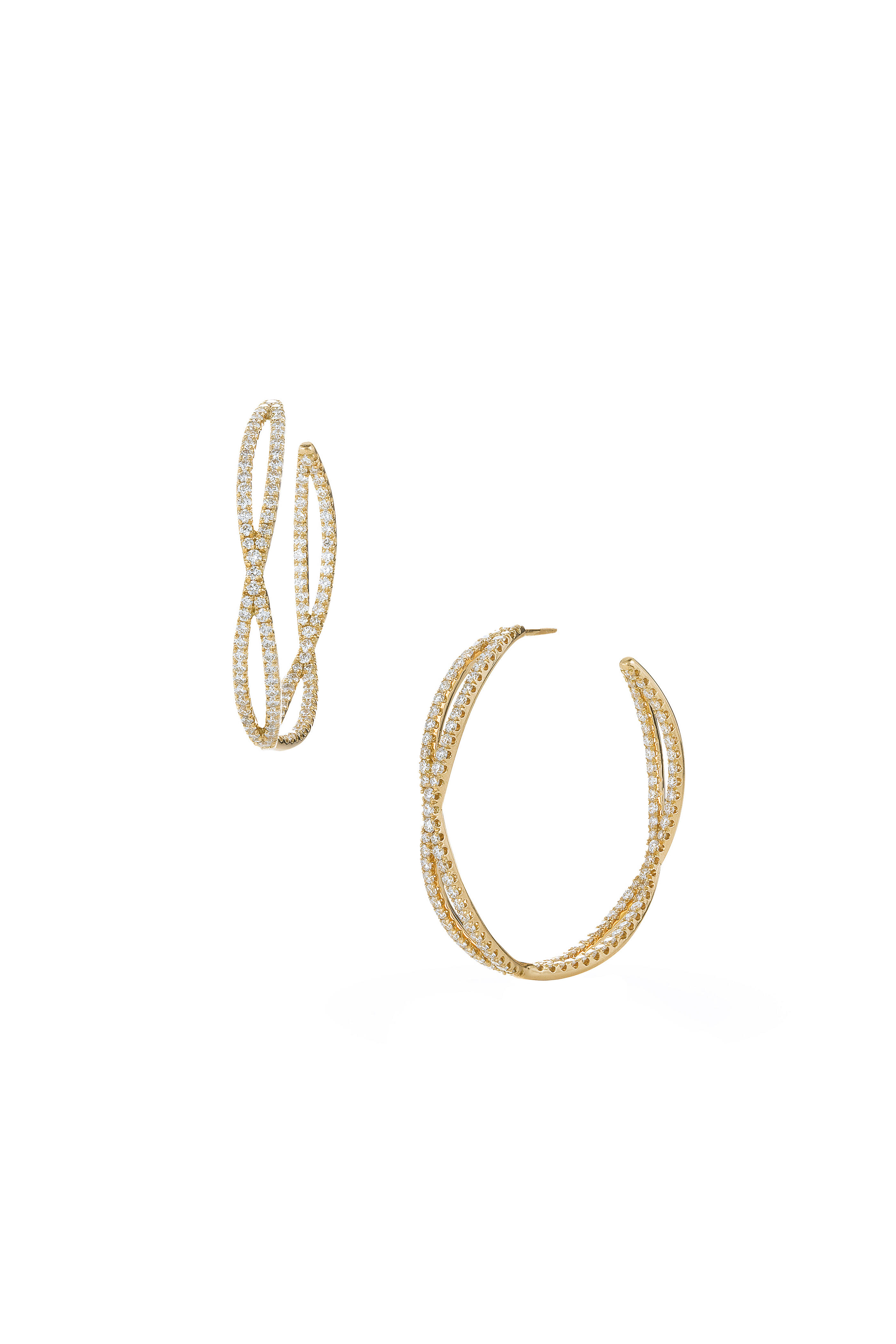 Kwiat - Yellow Gold Diamond Hoop Earrings | Mitchell Stores