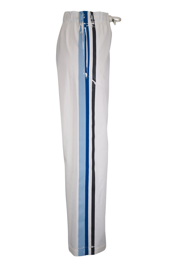 Marni White Gabardine Track Pant - view 5