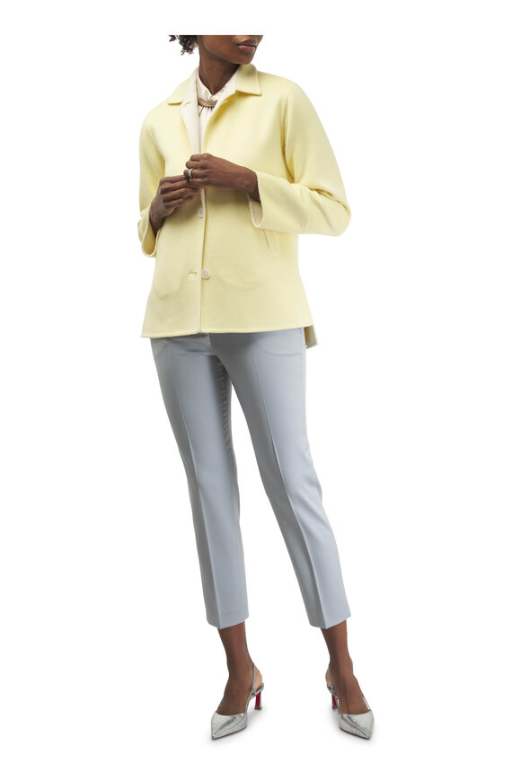 Kiton - Light Yellow Double Faced Cashmere Jacket