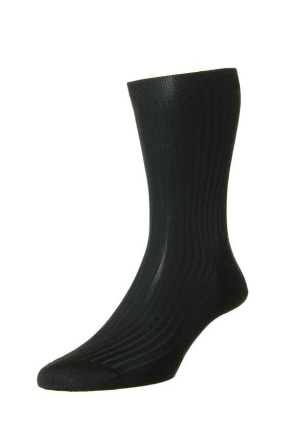 Pantherella  Black Baffin Over The Calf Sock
