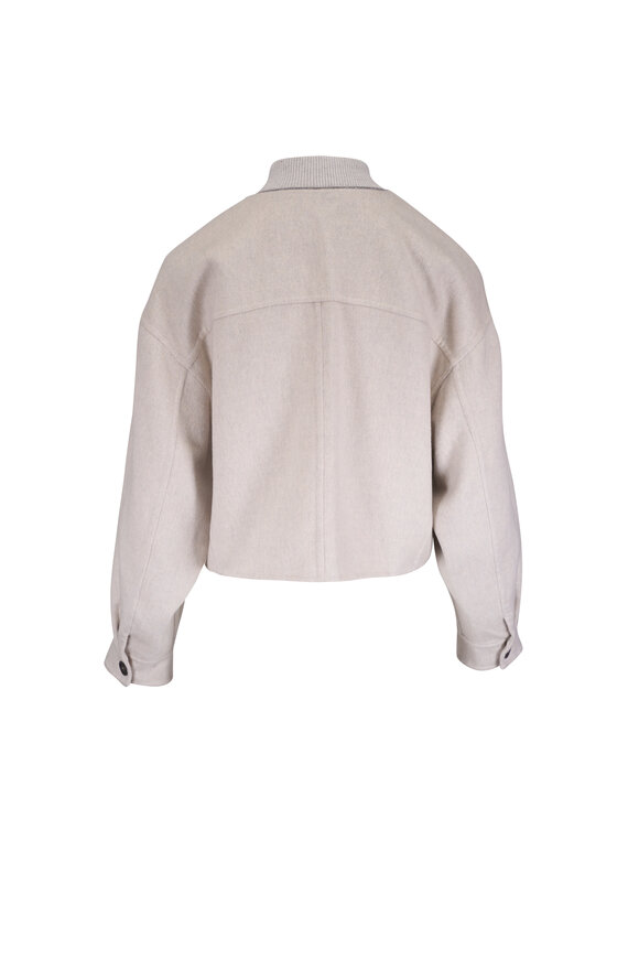Brunello Cucinelli Warm White Button Short Jacket - view 5