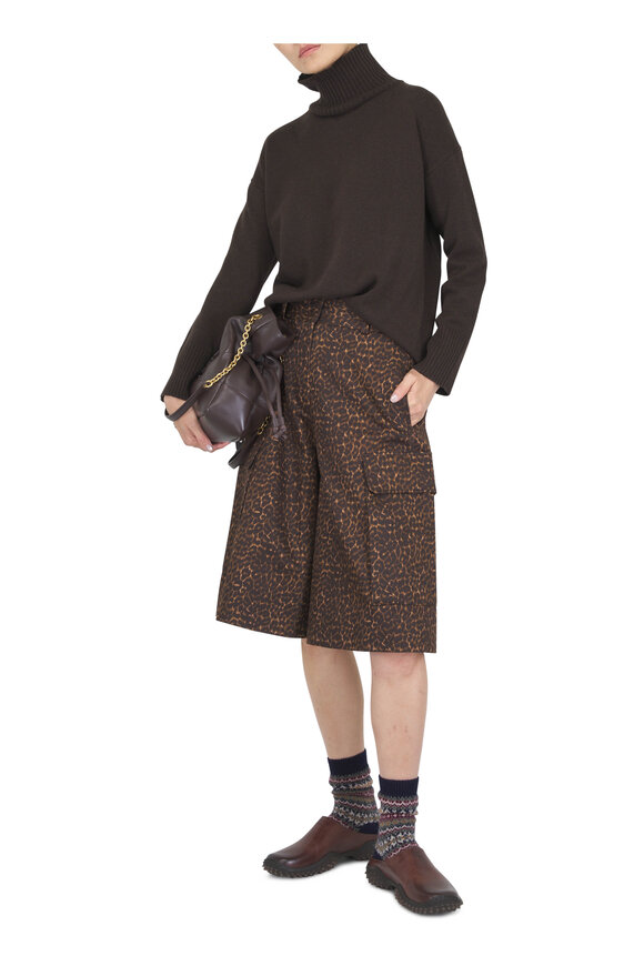 Odeeh Chocolate Animal Print Shorts - view 2