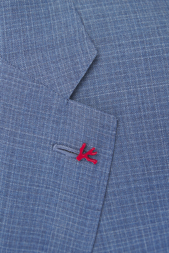 Isaia Slate Blue Tonal Check Wool Suit - view 3