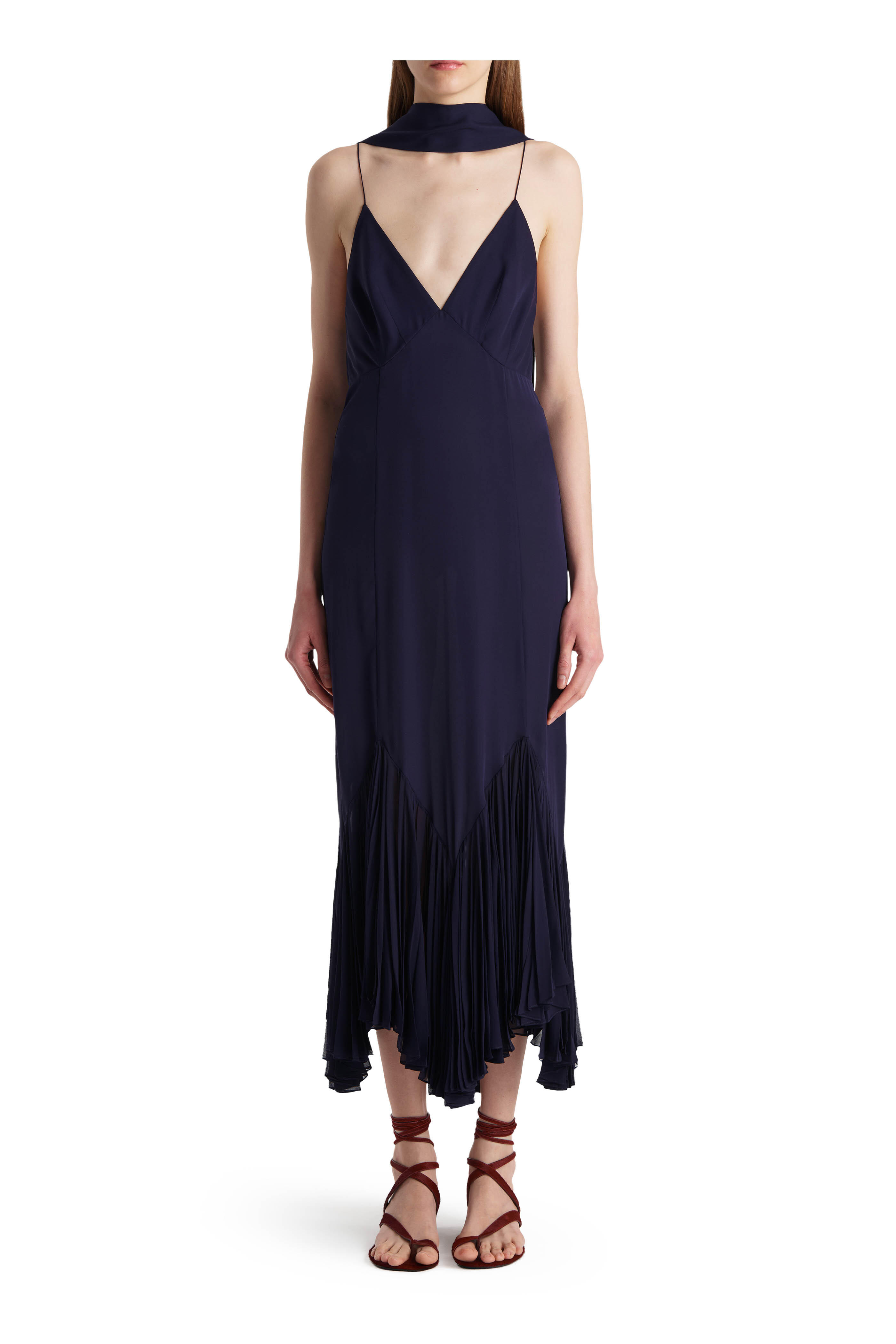 Khaite - Candita Amethyst Silk Maxi Dress