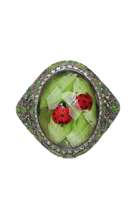 Sevan Bicakci Ladybug Rock Ring - view 2