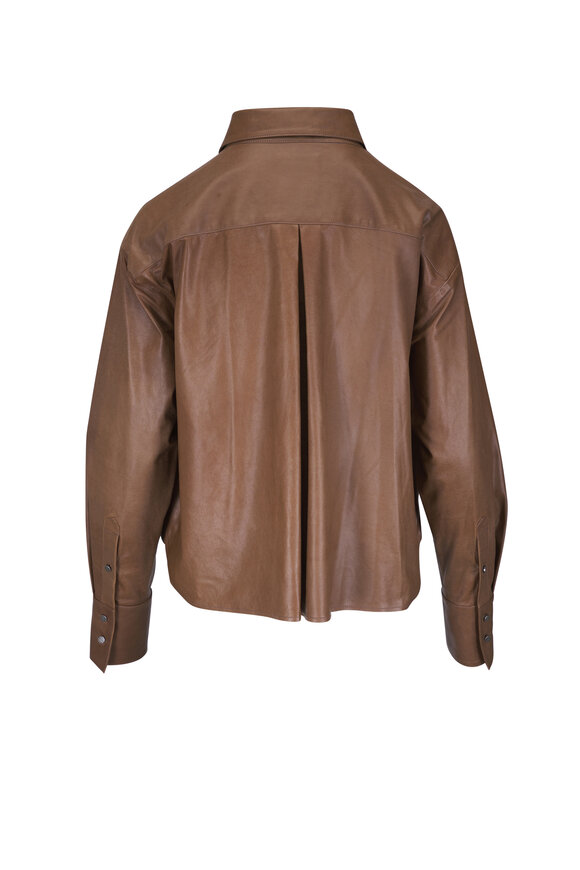 TWP - Leather Average Joe Leather Button Down Top