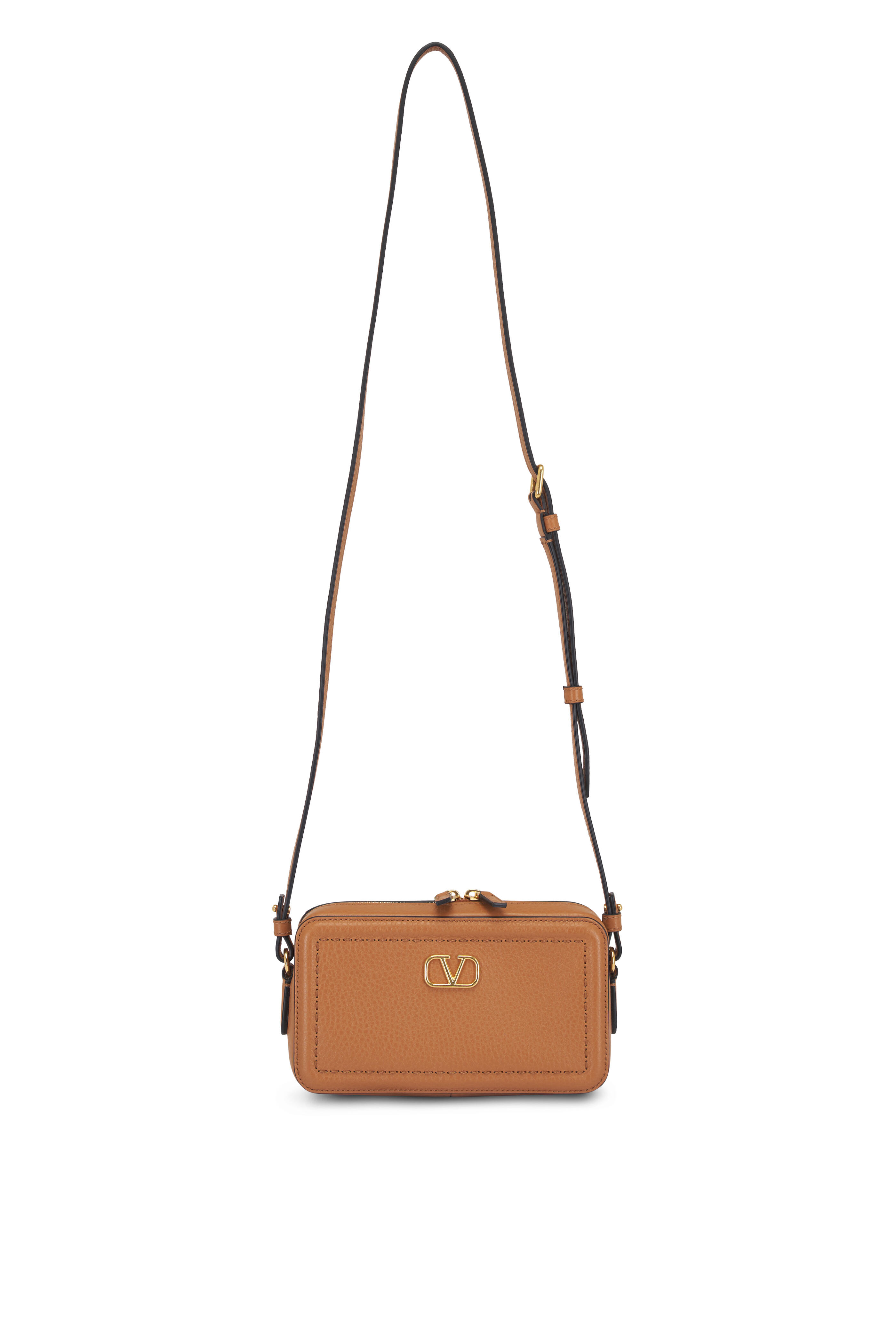 Valentino Garavani - Mini Alltime Almond Leather Camera Bag