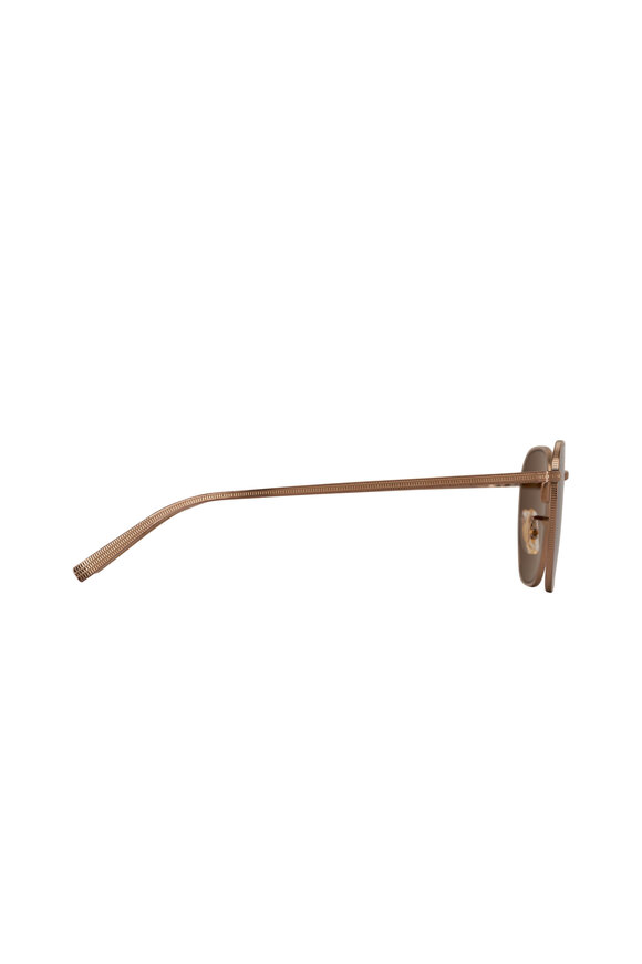 Oliver Peoples Ryann Gold & Brown Mirror Sunglasses  - view 3