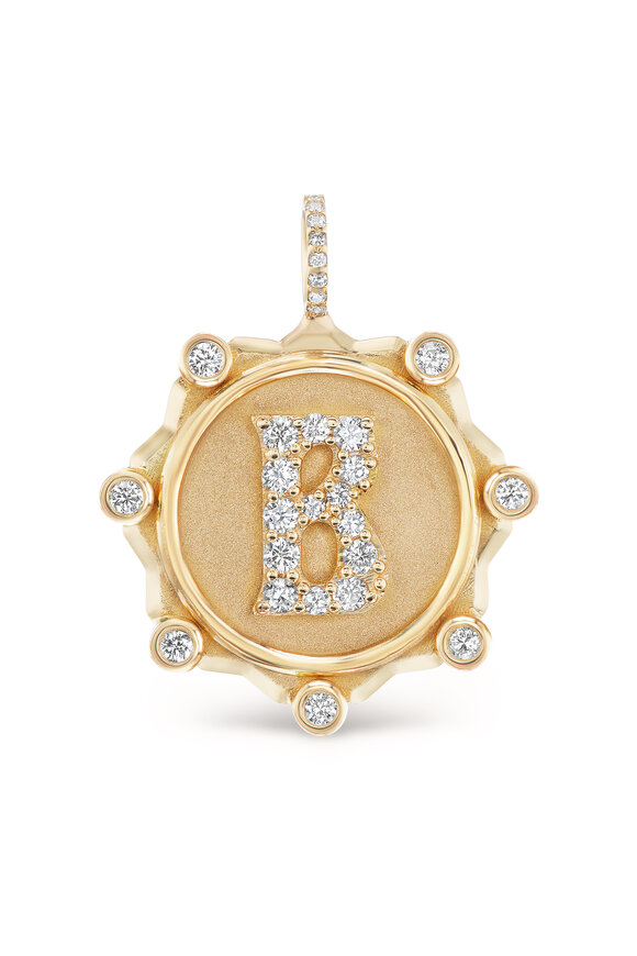 Marlo Laz - Diamond "B" Coin Charm