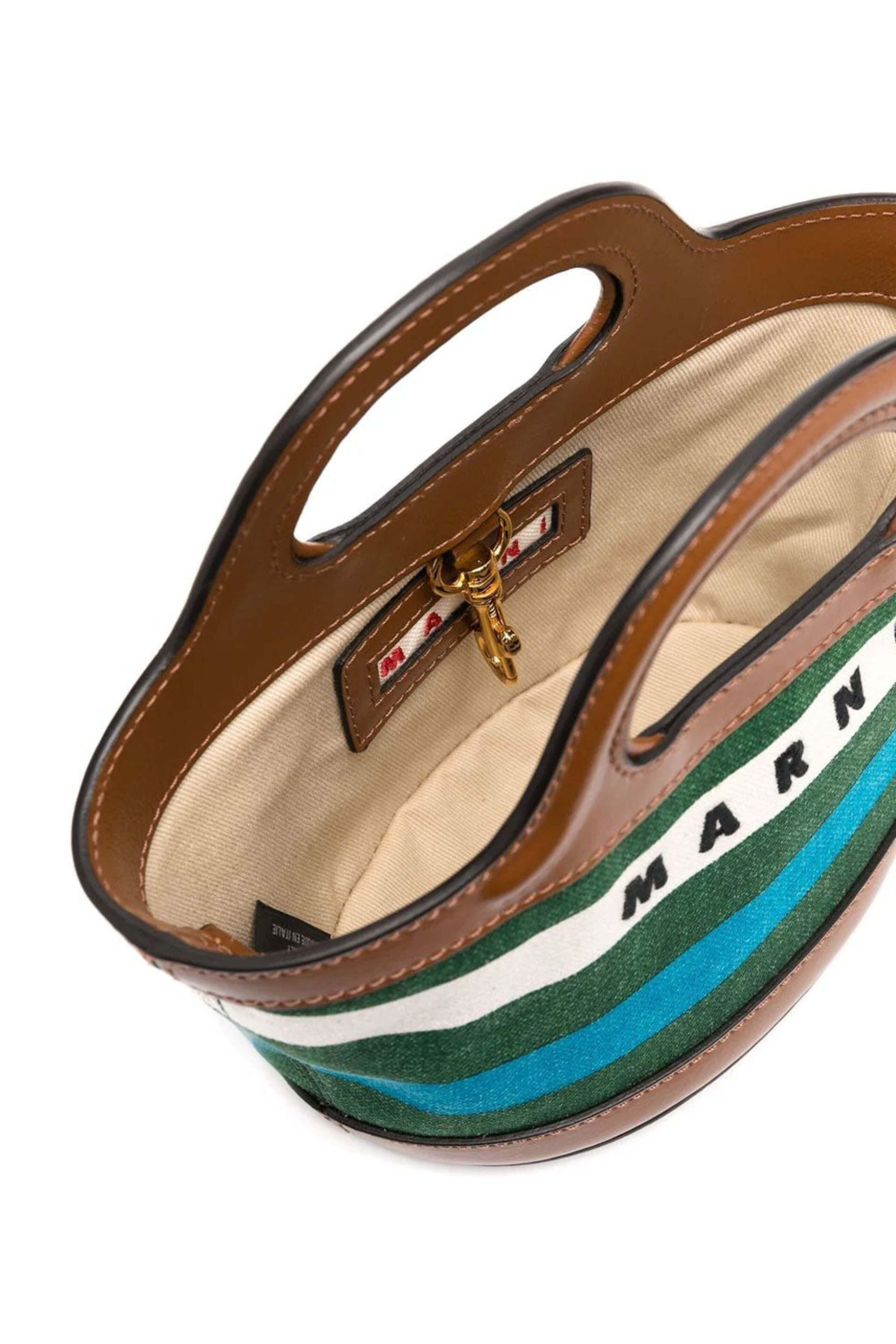 Marni - Micro Tropicalia Tote in Blue and Green | Mitchell