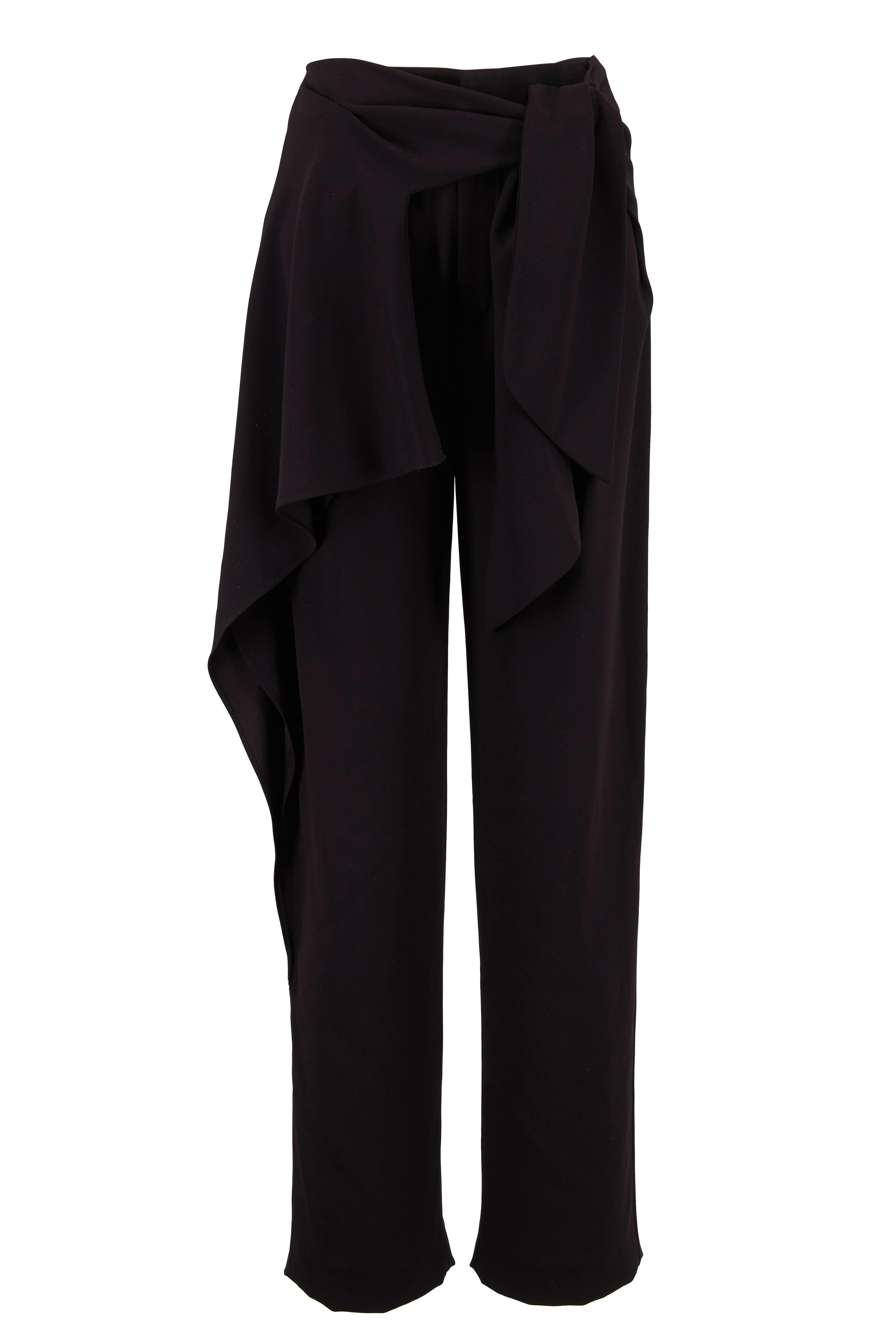 Chloé - Black Cady Self-Tie Pant