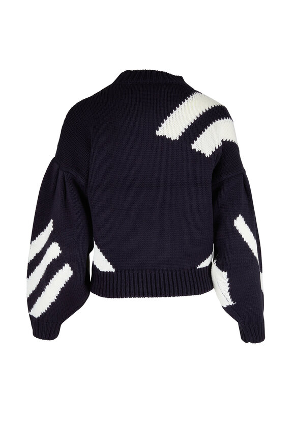 Sachin + Babi - Turner Ecru & Claret Knit Sweater