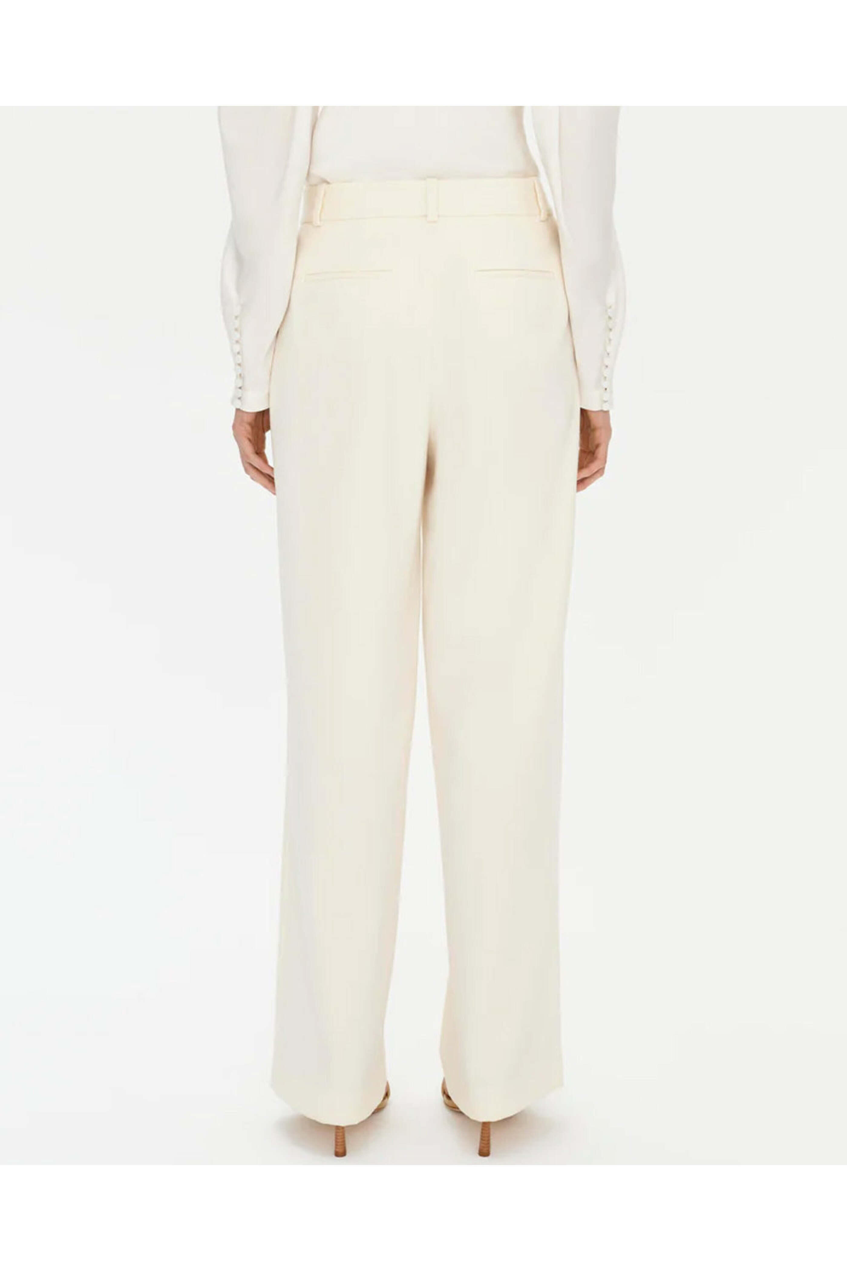 Simkhai - Eggshell Novia Pleated Straight Leg Pant