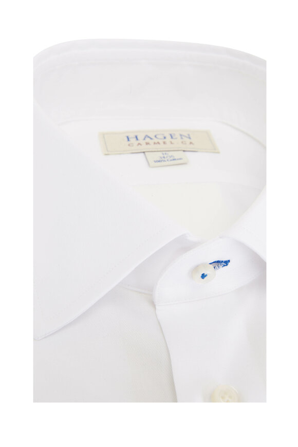 Hagen Shirts - Solid White Cotton Dress Shirt