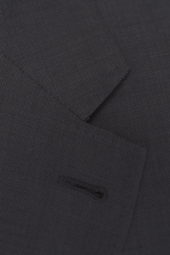 Canali Charcoal Gray Micro Neat Wool Suit - view 3