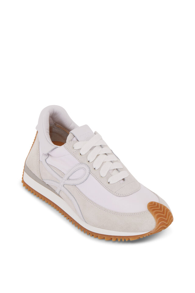 Loewe - Soft White Denim Deconstructed Sneaker | Mitchell Stores