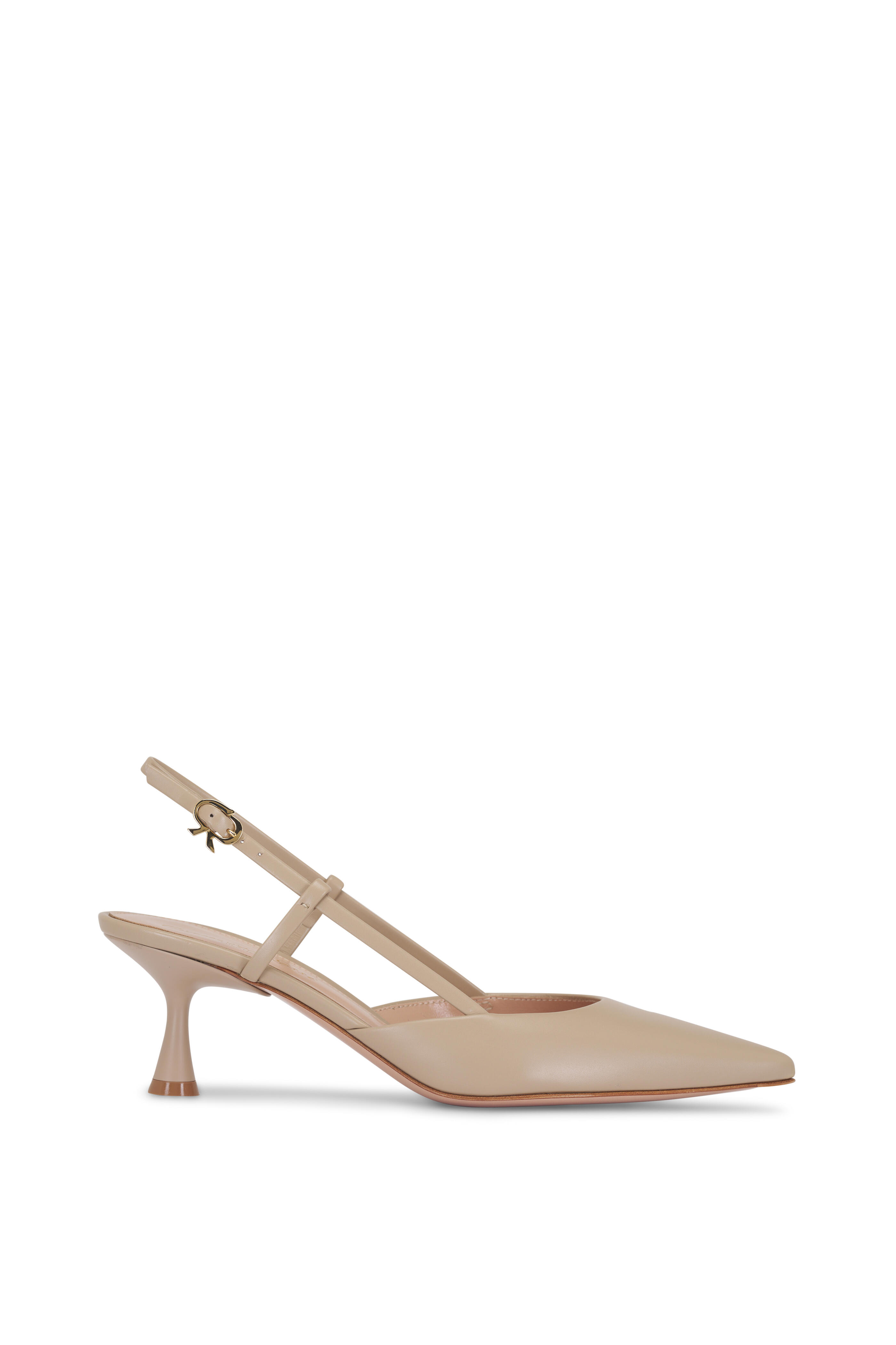 サンダル・ミュール Gianvito Rossi 'Ascent' slingback Gianvito Rossi - Ascent Leopard Print Suede Slingback Pump, 55mm