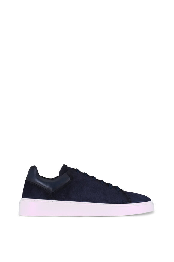 To Boot New York Rocco Navy Blue Suede Sneaker - view 3