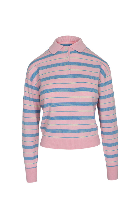 Guest in Residence Collegiate Daybreak Stripe Polo Shirt