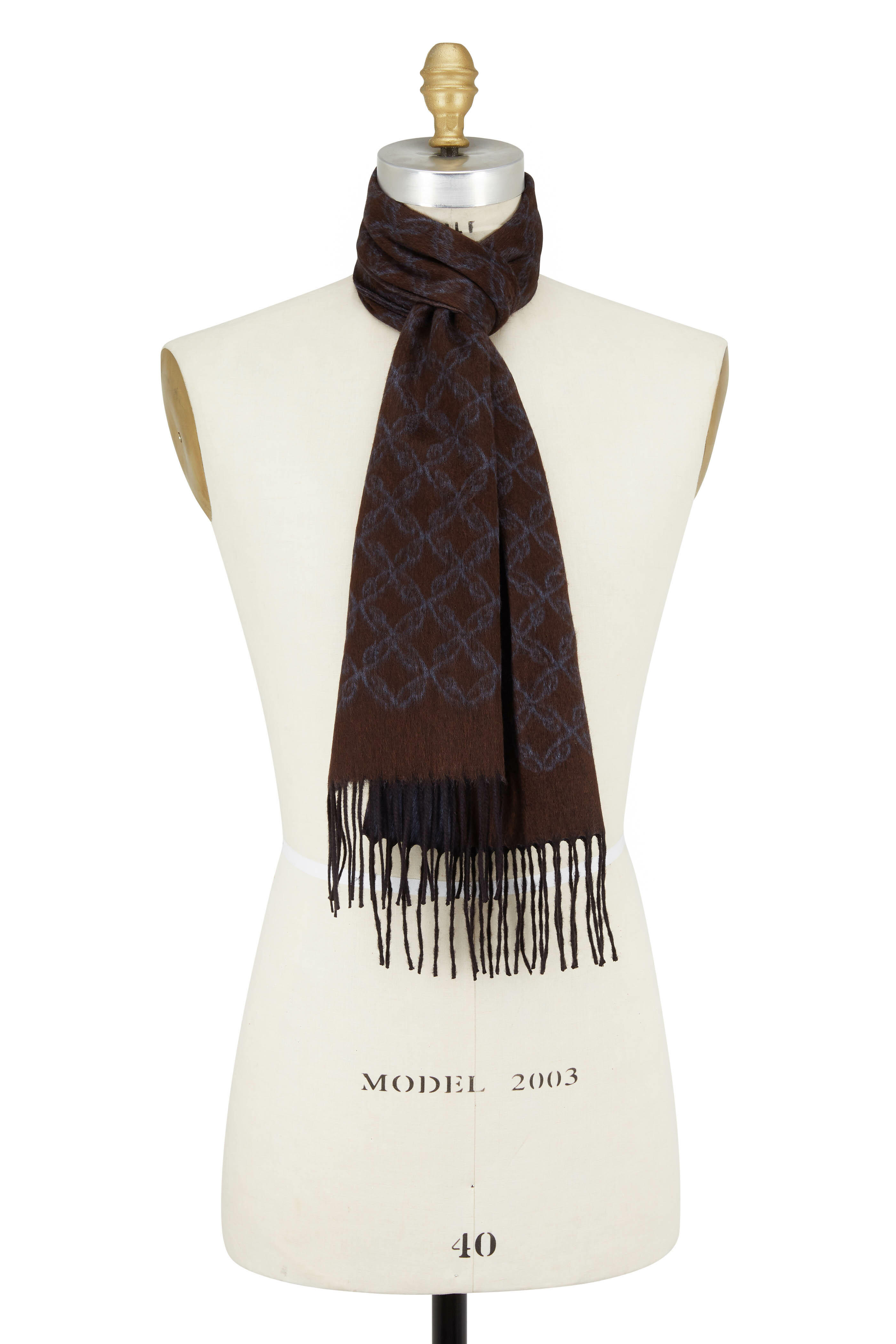 Shop Louis Vuitton Monogram Cashmere Silk Fringes Bridal Logo