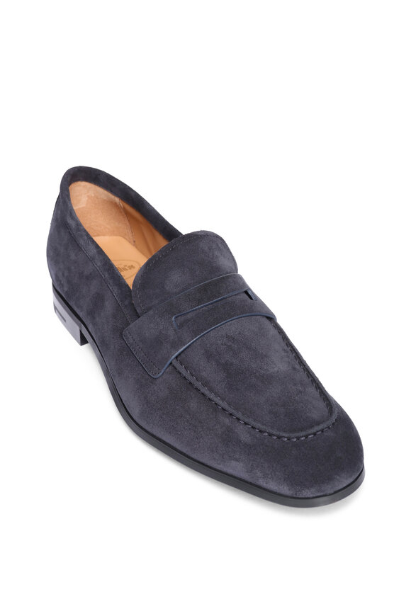 Church's Milton Soft Navy Suede Penny Loafer
