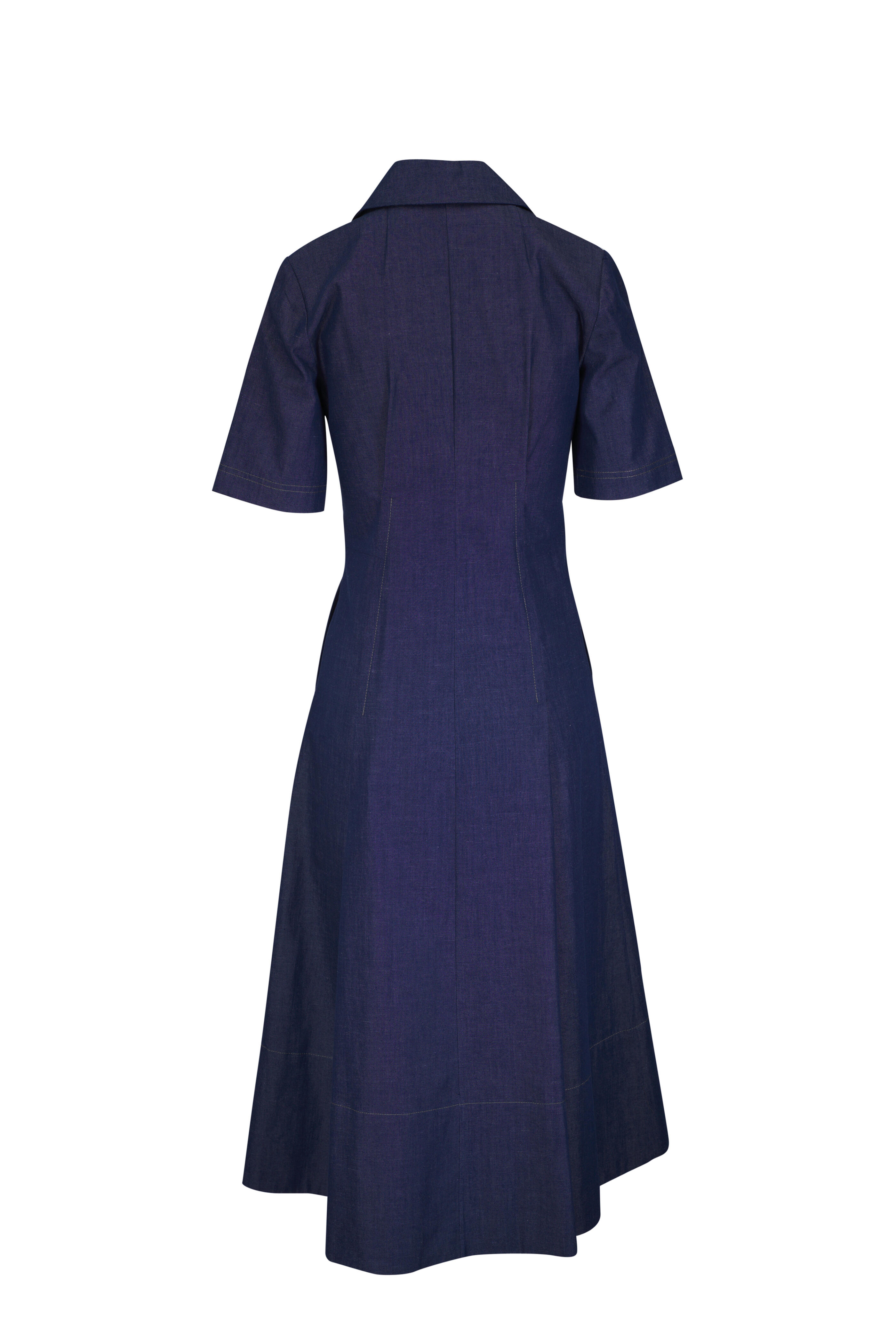 Vince - Denim Short Sleeve Midi Dress