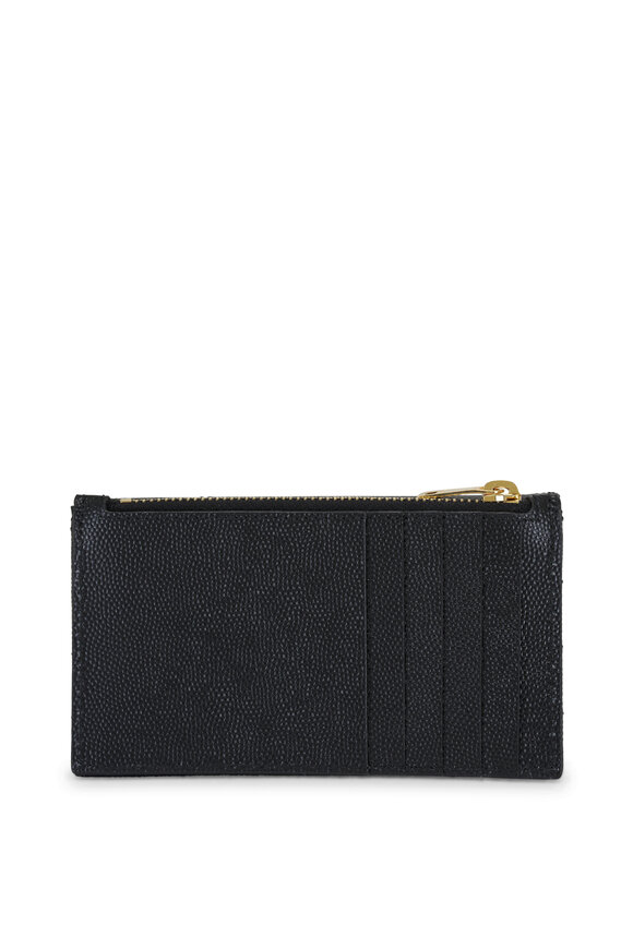 Saint Laurent - Cassandre Matelassé Quilted Black Flap Card Case